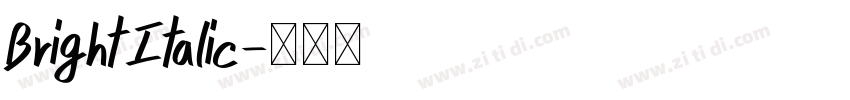 Bright Italic字体转换 Bright Italic字体转换